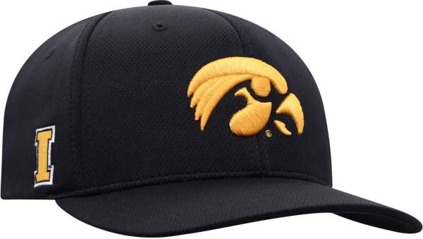 Top of the World Men's Iowa Hawkeyes Black Reflex Stretch Fit Hat