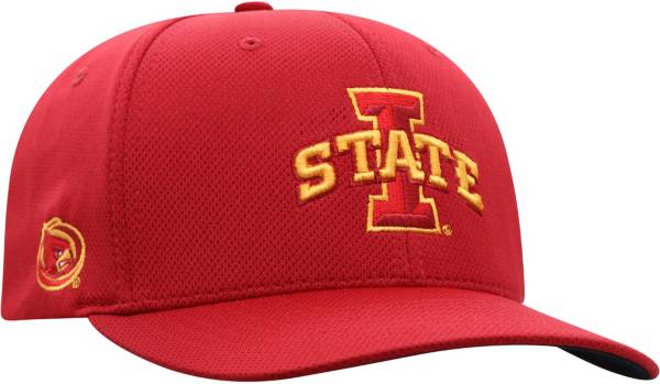 Top of the World Men's Iowa State Cyclones Cardinal Reflex Stretch Fit Hat