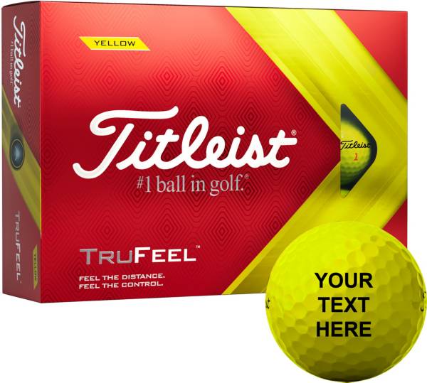 Titleist 2022 TruFeel Yellow Same Number Personalized Golf Balls