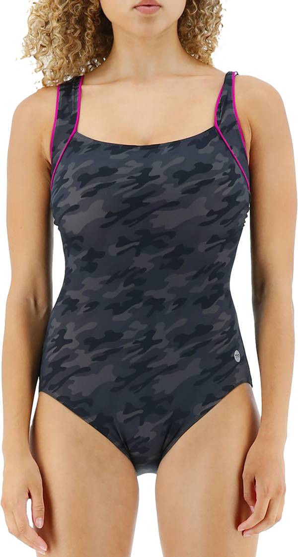 TYR Women's Blackout Camo Square Neck Controlfit One Piece Swimsuit product image