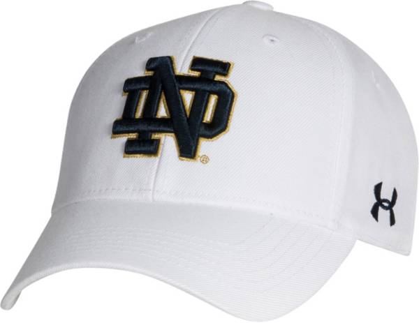 Under Armour Men's Notre Dame Fighting Irish White Adjustable Hat