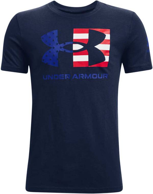 Under Armour Boys' UA Freedom Chest Flag Short Sleeve T-Shirt
