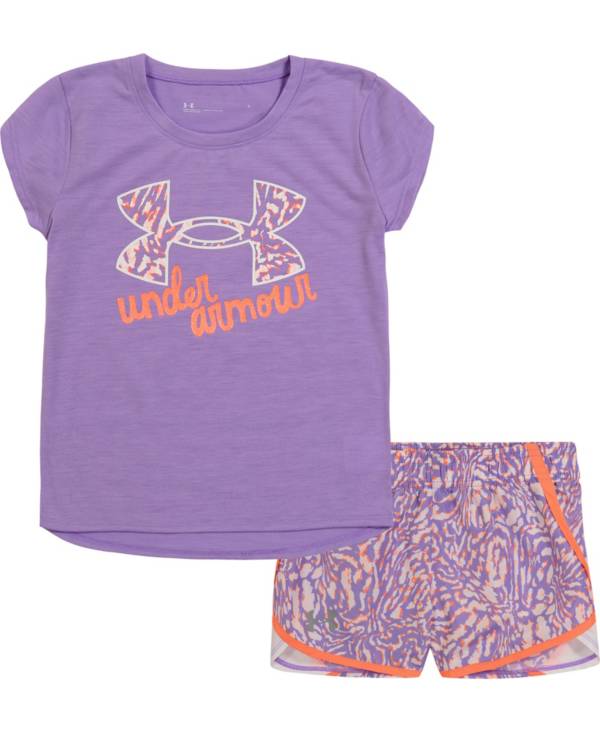 Under Armour Girls' Liquid Cheetah Big Logo Set