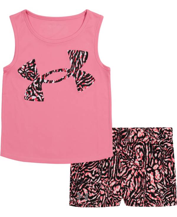 Under Armour Girls' Liquid Cheetah Logo Set