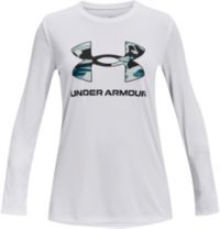 New Under Armour Girls' Rush Split Logo Long Sleeve T-Shirt 4 5 6 MSRP $27.99 