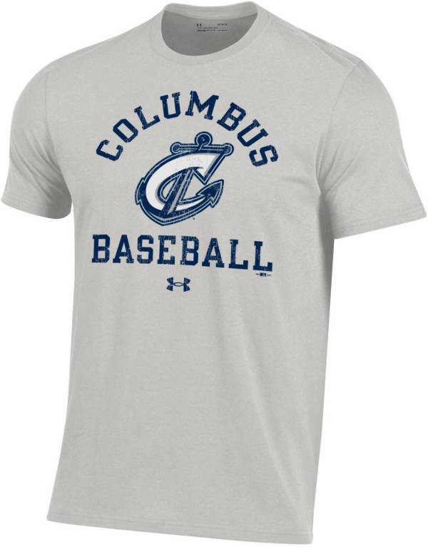 Under Armour Men's Columbus Clippers Gray Performance Cotton T-Shirt