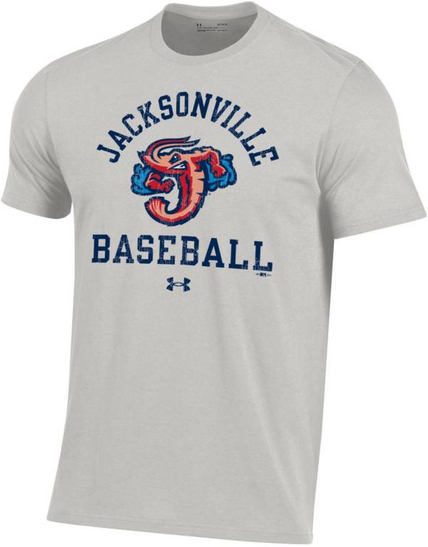 Under Armour Men's Jacksonville Jumbo Shrimp Gray Performance Cotton T-Shirt
