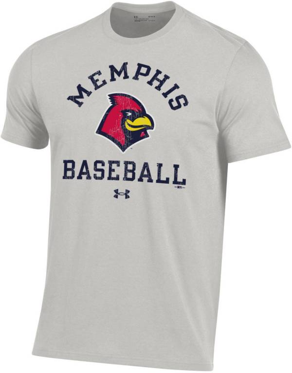 Under Armour Men's Memphis Redbirds Gray Performance Cotton T-Shirt product image