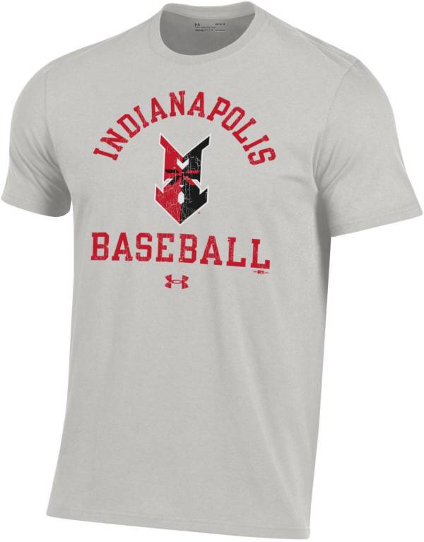 Under Armour Men's Indianapolis Indians Gray Performance Cotton T-Shirt