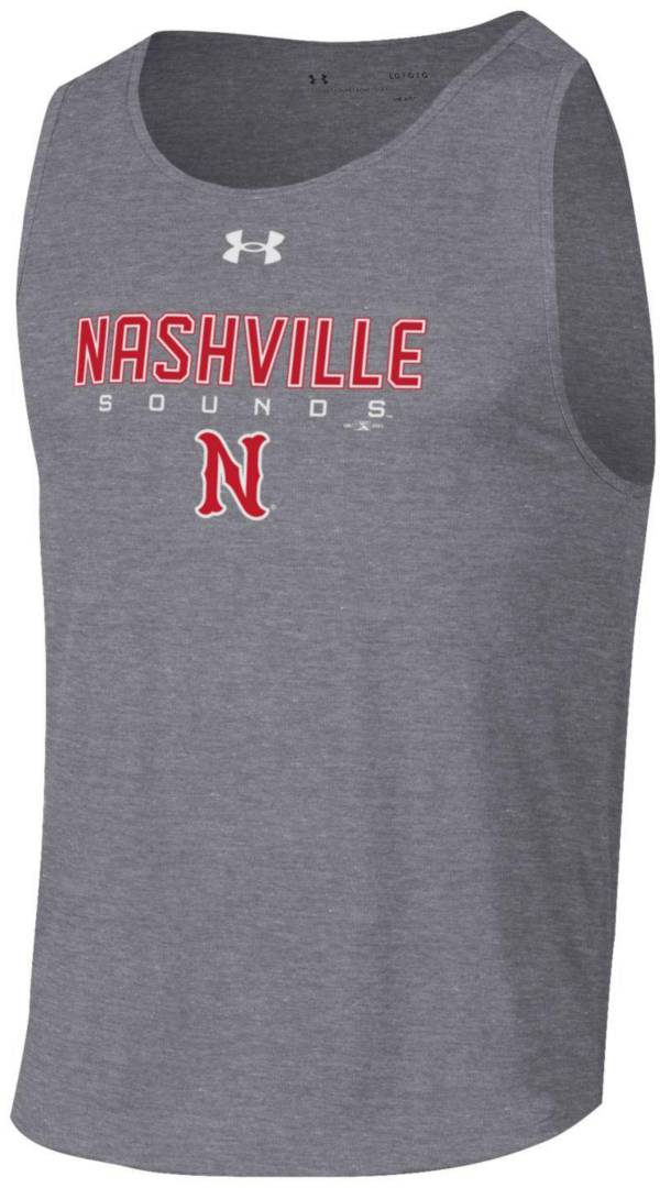 Under Armour Men's Nashville Sounds Gray Tech Tank Top