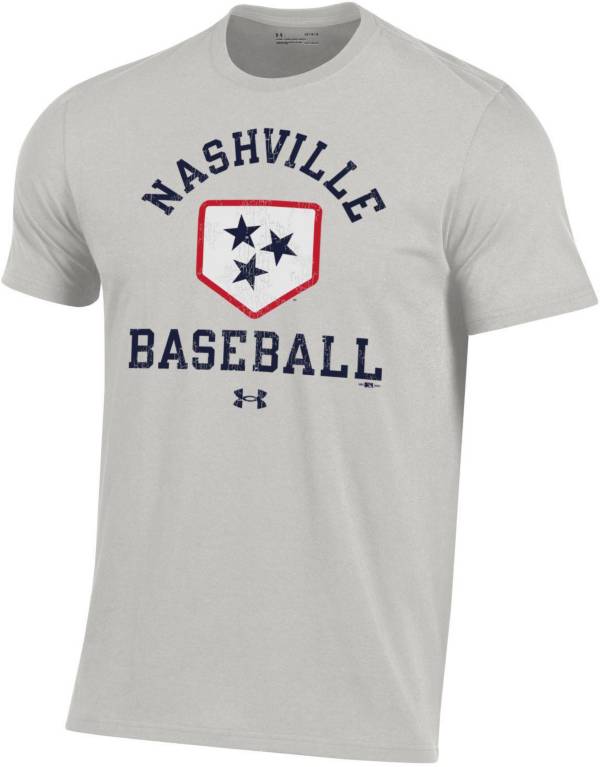 Under Armour Men's Nashville Sounds Gray Performance Cotton T-Shirt