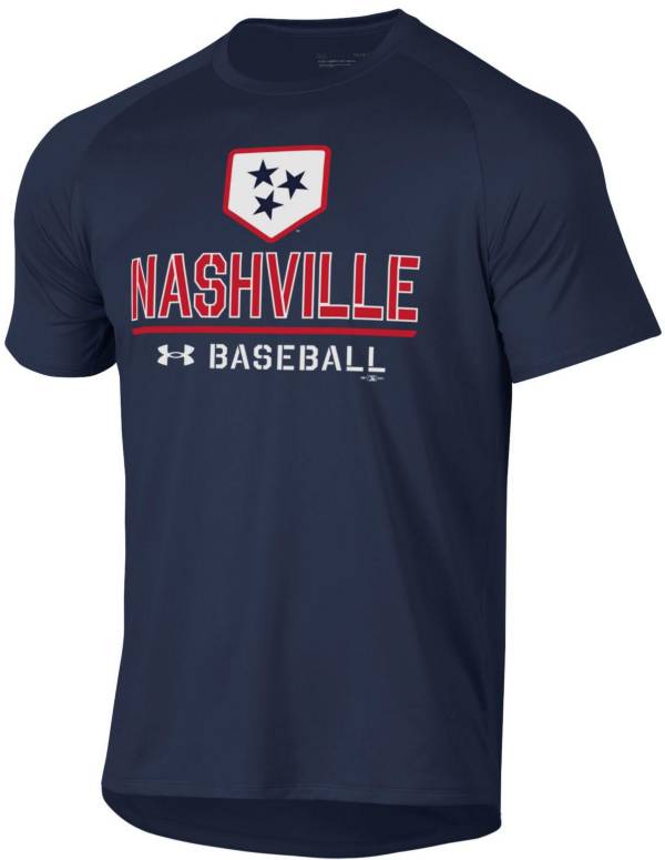 Under Armour Men's Nashville Sounds Navy Tech Performance T-Shirt