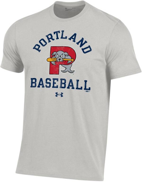 Under Armour Men's Portland Sea Dogs Gray Performance Cotton T-Shirt