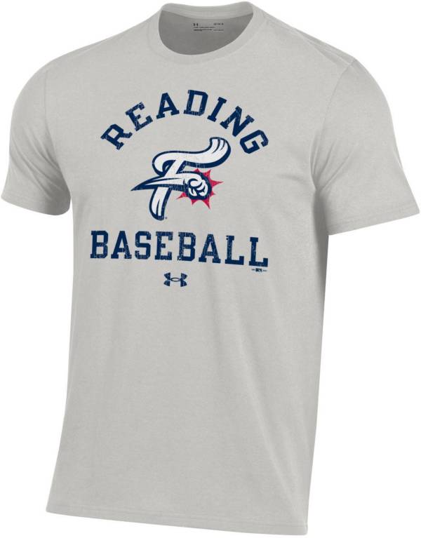 Under Armour Men's Reading Fightin Phils Gray Performance Cotton T-Shirt