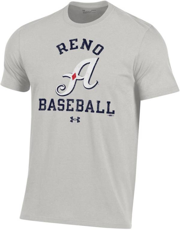 Under Armour Men's Reno Aces Gray Performance Cotton T-Shirt