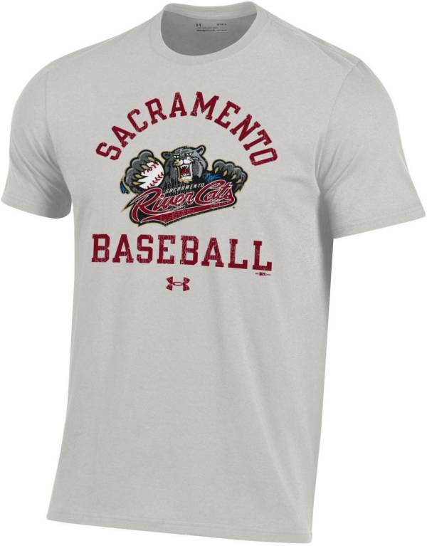 Under Armour Men's Sacramento River Cats Gray Performance Cotton T-Shirt