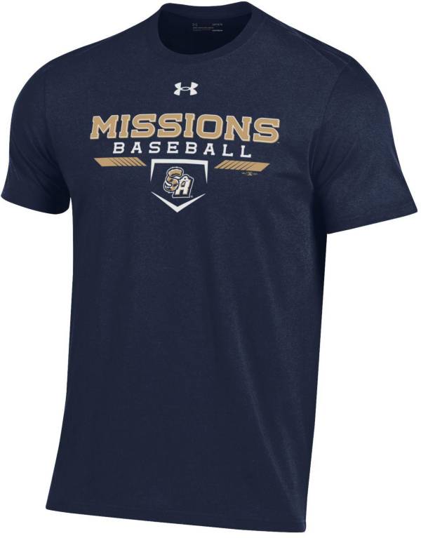 Under Armour Men's San Antonio Missions Navy Performance Cotton T-Shirt