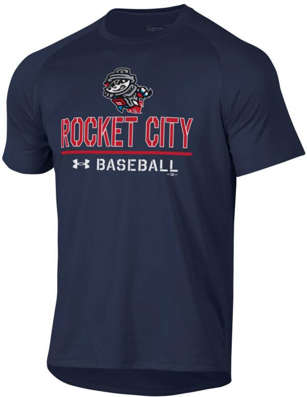 Under Armour Men's Rocket City Trash Pandas Navy Tech Performance T-Shirt