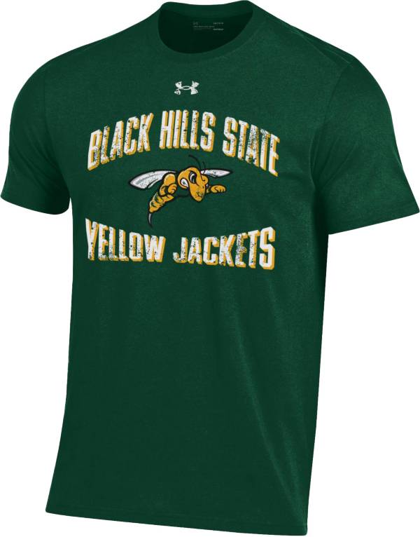 Under Armour Men's Black Hills State Yellow Jackets Green Performance Cotton T-Shirt