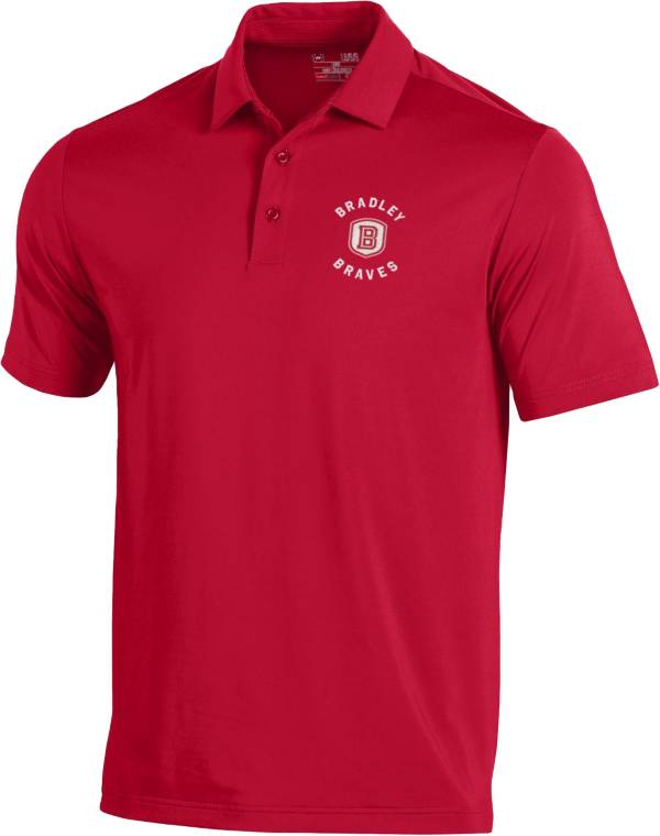 Under Armour Men's Bradley Braves Red Tech Polo