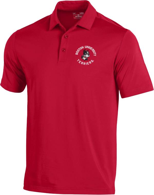 Under Armour Men's Boston Terriers Scarlet Tech Polo