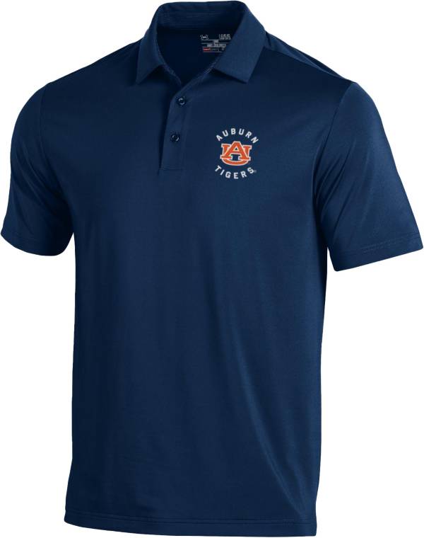 Under Armour Men's Auburn Tigers Blue Tech Polo