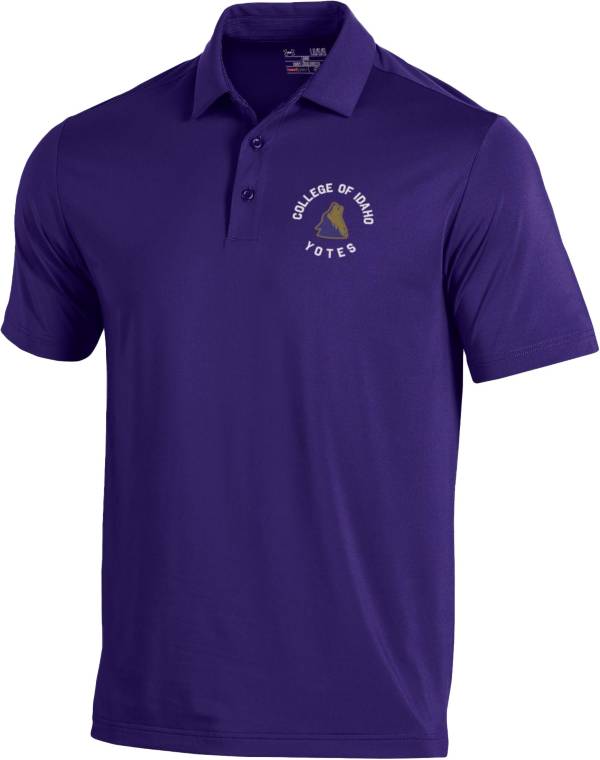 Under Armour Men's College of Idaho Yotes Purple Tech Polo