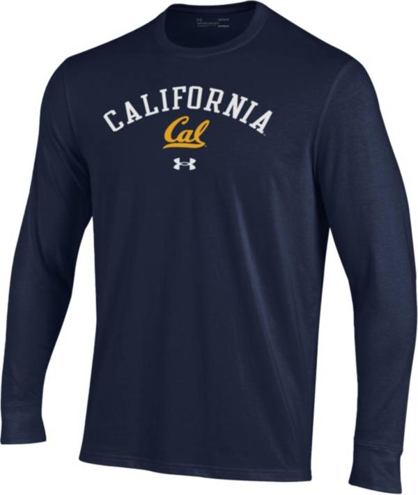 Under Armour Men's Cal Golden Bears Blue Performance Cotton Long Sleeve T-Shirt