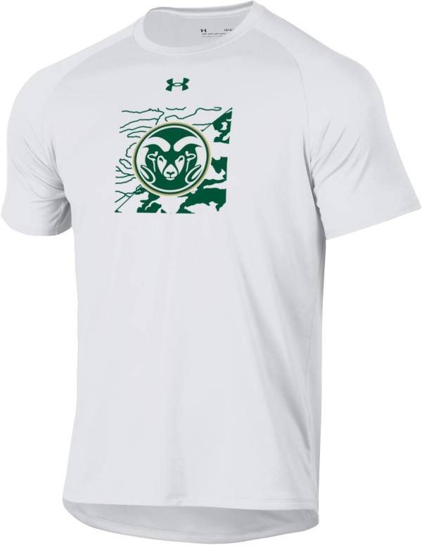 Under Armour Men's Colorado State Rams White Tech Performance T-Shirt