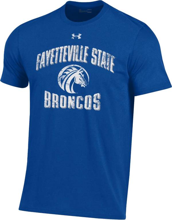 Under Armour Men's Fayetteville State Broncos Blue Performance Cotton T-Shirt