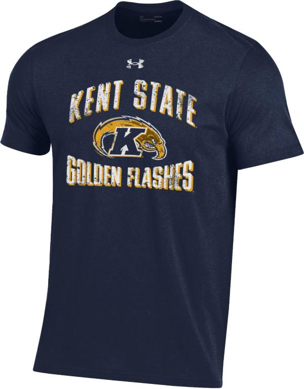 Under Armour Men's Kent State Golden Flashes Navy Blue Performance Cotton T-Shirt