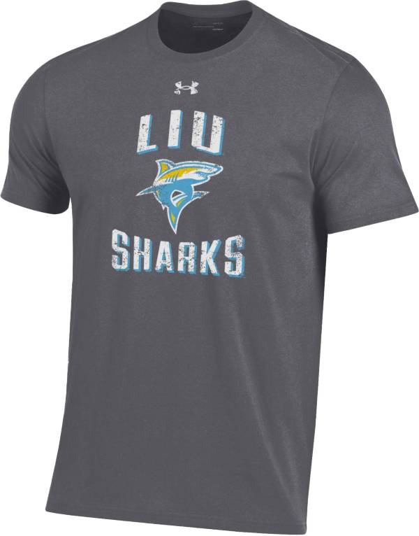 Under Armour Men's LIU Brooklyn Blackbirds Grey Performance Cotton T-Shirt