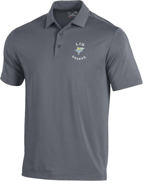 Under Armour Men's LIU Brooklyn Blackbirds Grey Tech Polo