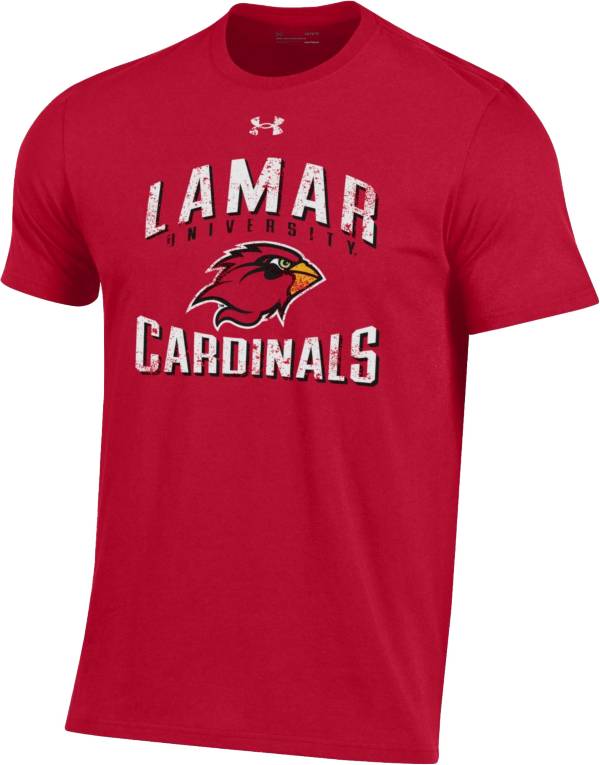 Under Armour Men's Lamar Cardinals Red Peformance Cotton T-Shirt