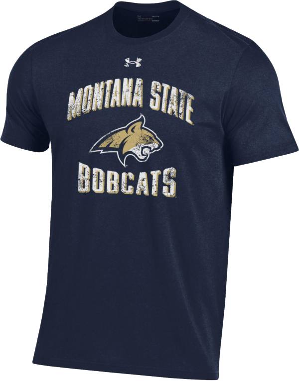Under Armour Men's Montana State Bobcats Blue Performance Cotton T-Shirt