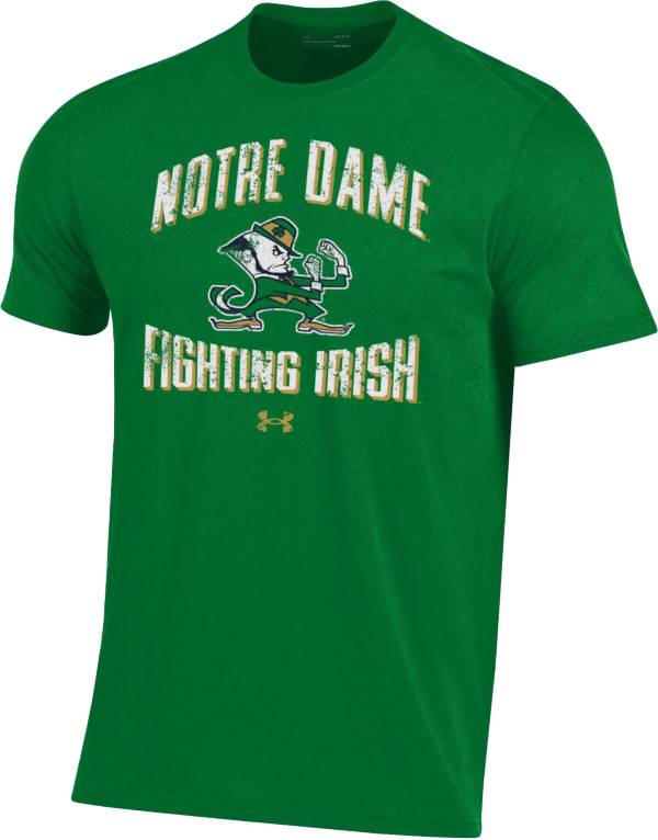 Under Armour Men's Notre Dame Fighting Irish Green Performance Cotton T-Shirt