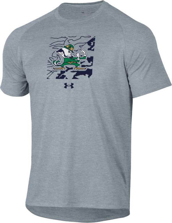 Under Armour Men's Notre Dame Fighting Irish Grey Tech Performance T-Shirt