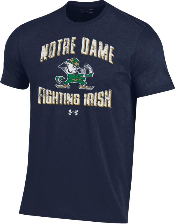 Under Armour Men's Notre Dame Fighting Irish Navy Performance Cotton T-Shirt