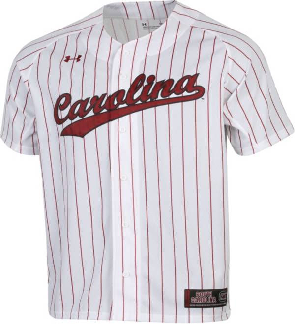 Under Armour Men's South Carolina Gamecocks White Replica Baseball Jersey