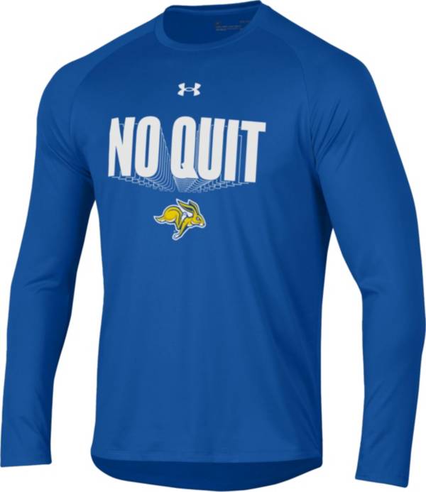 Under Armour Men's South Dakota State Jackrabbits Blue 2022 Basketball Bench Long Sleeve T-Shirt product image