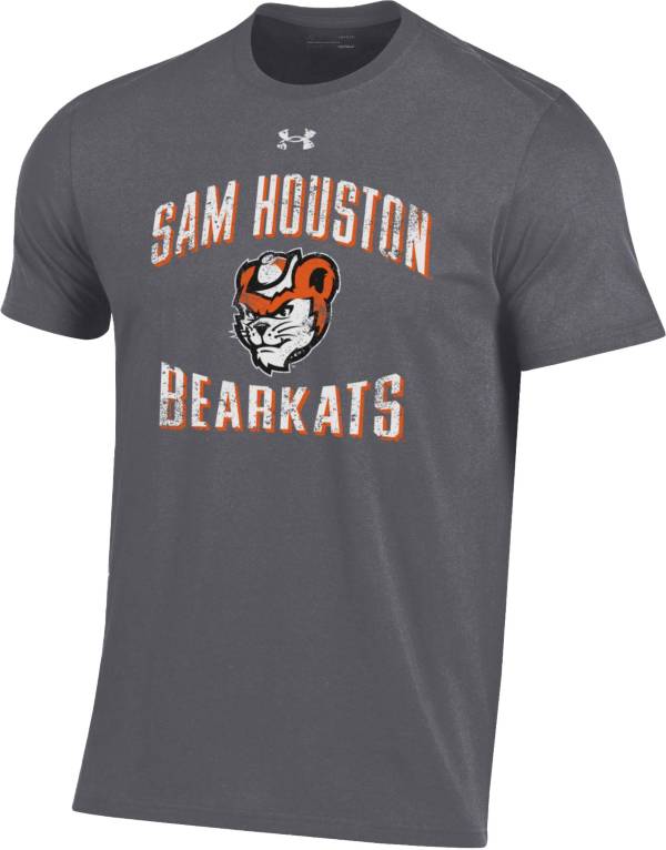 Under Armour Men's Sam Houston Bearkats Grey Performance Cotton T-Shirt