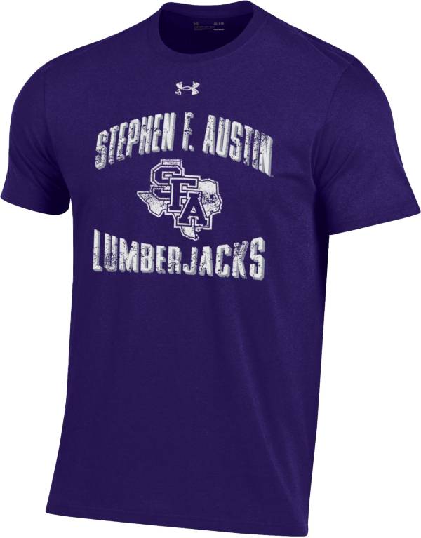 Under Armour Men's Stephen F. Austin Lumberjacks Purple Performance Cotton T-Shirt