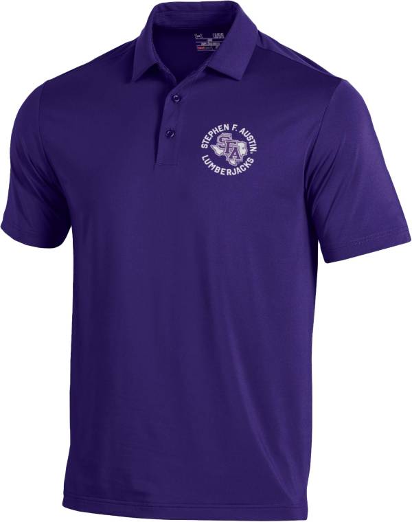 Under Armour Men's Stephen F. Austin Lumberjacks Purple Tech Polo