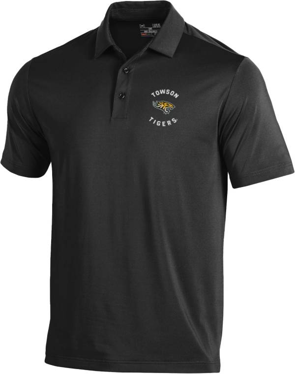 Under Armour Men's Towson Tigers Black Tech Polo