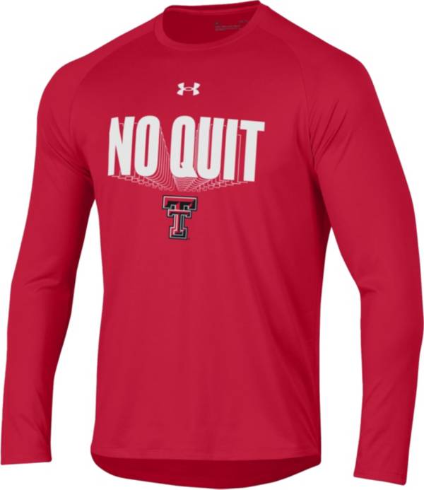 Under Armour Men's Texas Tech Red Raiders Red 2022 Basketball Bench Long Sleeve T-Shirt product image
