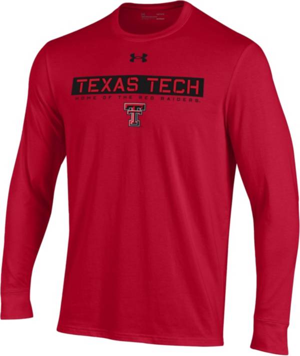 Under Armour Men's Texas Tech Red Raiders Red Performance Cotton Longsleeve T-Shirt product image
