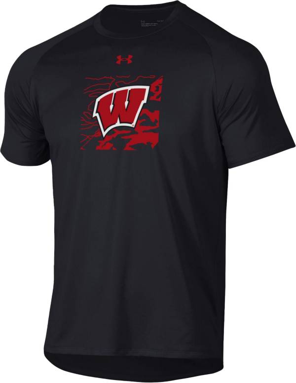 Under Armour Men's Wisconsin Badgers Black Tech Performance T-Shirt product image