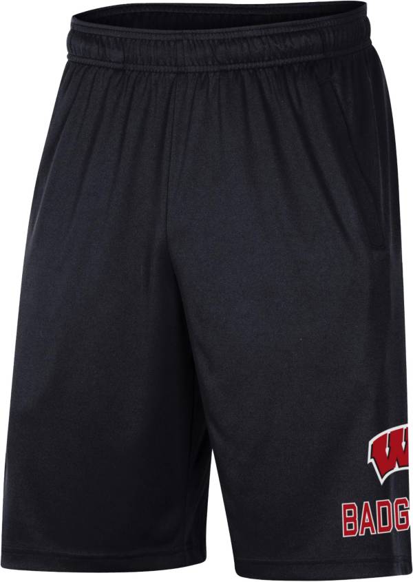 Under Armour Men's Wisconsin Badgers Black Tech Shorts