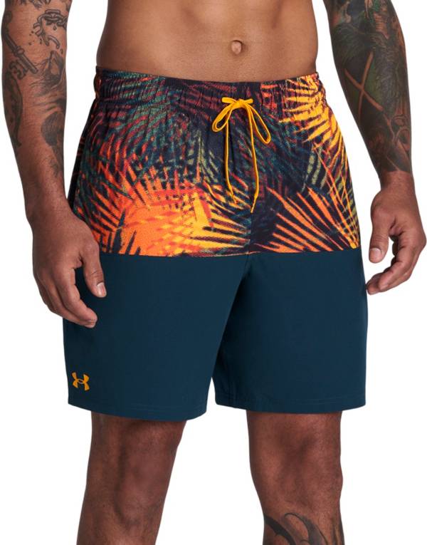 Under Armour Men's Pattern Block Volley Swim Trunks