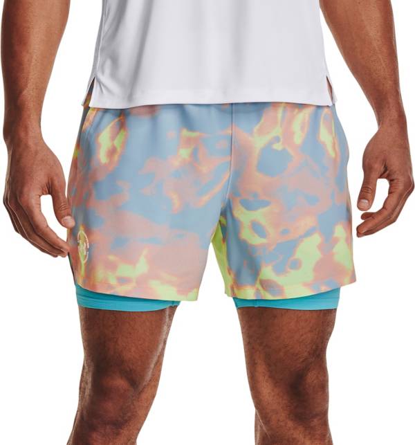 Under Armour Men's Iso-Chill Up The Pace 2-in-1 Printed Shorts